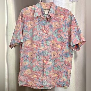 EUC Vintage Tropical Fish Print Cooke Street Honolulu Hawaiian Shirt Size XL